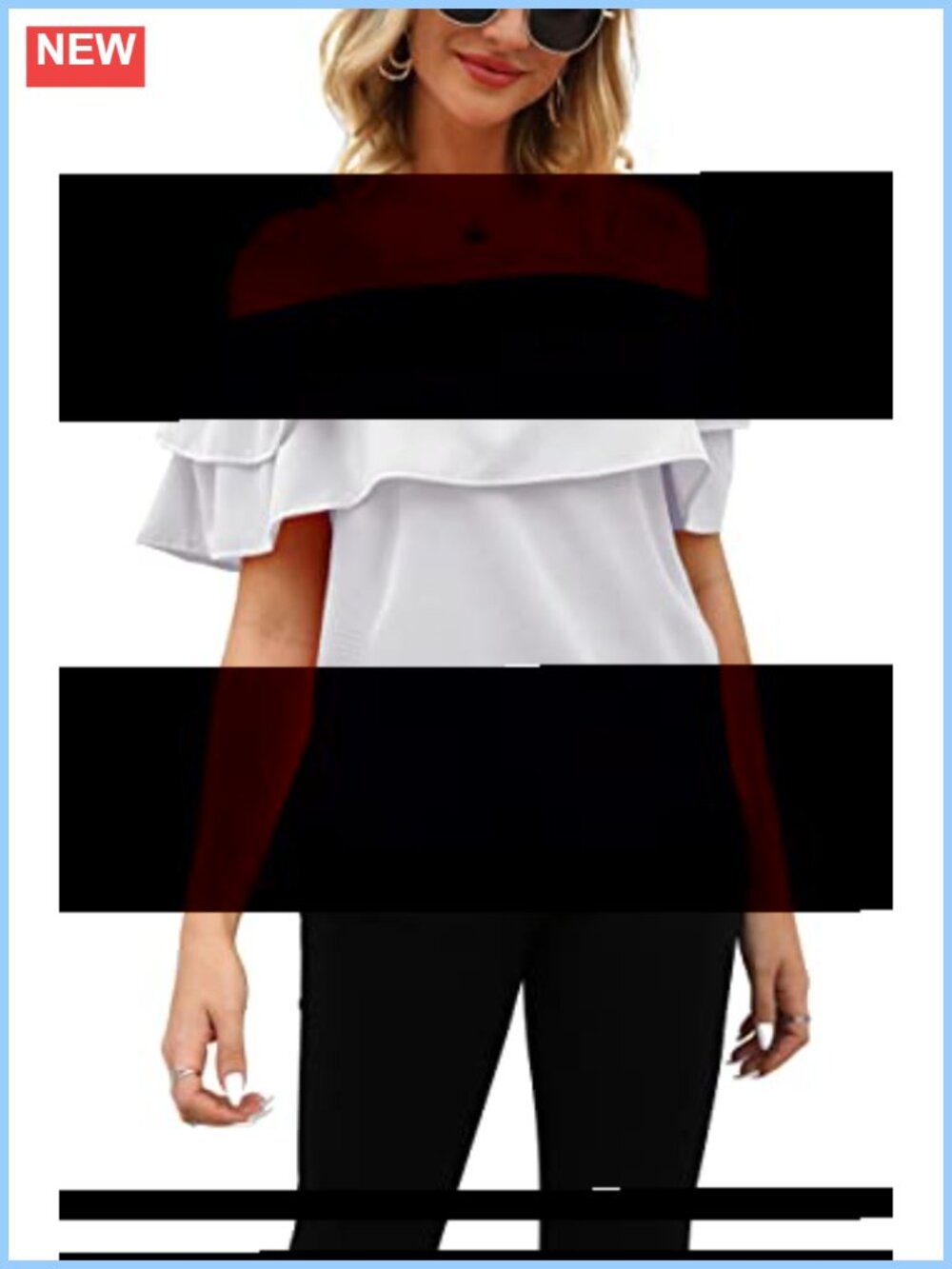 Off Shoulder Ruffle Blouse Casual Summer Top